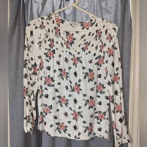 Women's Lucky Brand Floral Blouse size M